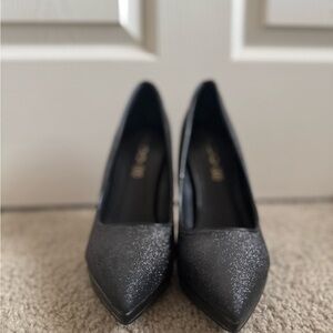 Elegant Black Glitter Women's Heels